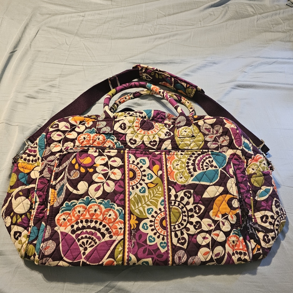 Vera Bradley EUC Travel Bag in Plum Crazy